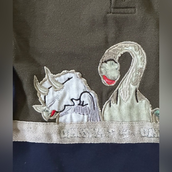 Vintage Sesame Street 4T Dino Shirt – Snuffy’s Safari Embroidered Long Sleeve - Picture 4 of 6